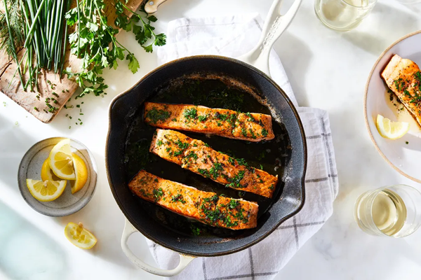 Salmon meunière