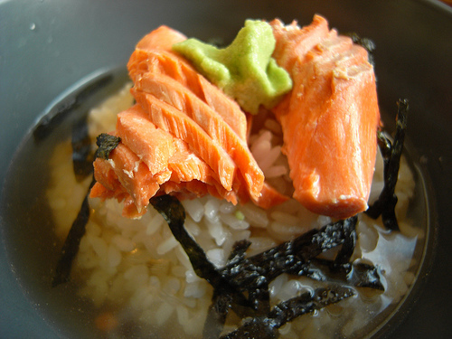 Salmon ochazuke (Tea rice)