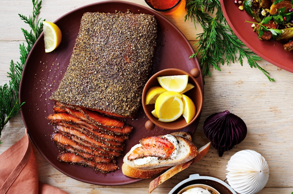 Salmon pastrami