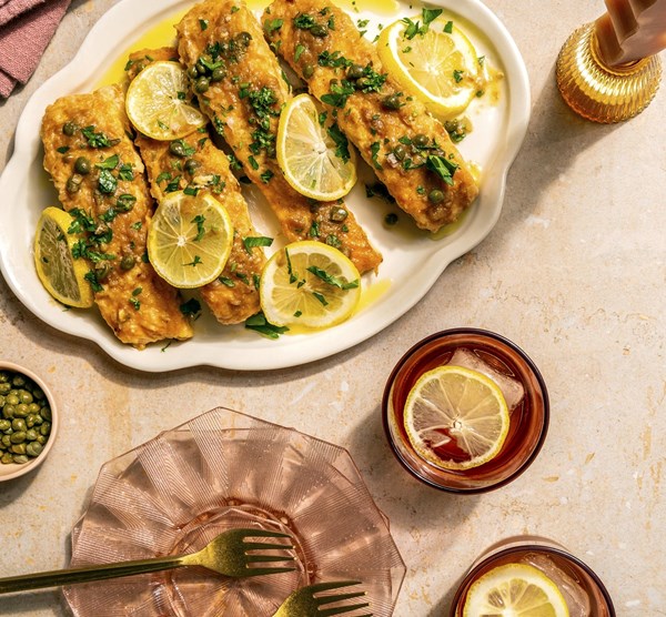 Salmon piccata