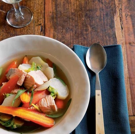 Salmon pot-au-feu