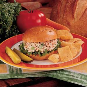 Salmon salad sandwiches 