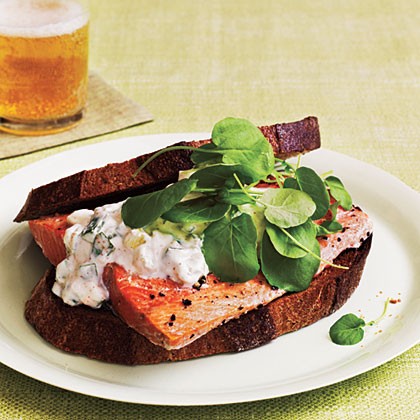 Salmon sandwiches