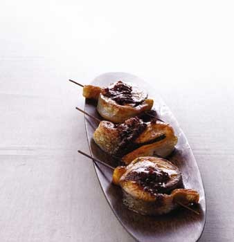 Salmon steaks with red-wine butter