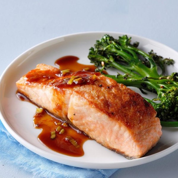 Salmon supreme with ginger soy sauce