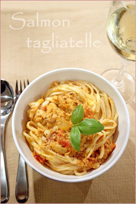 Salmon tagliatelle