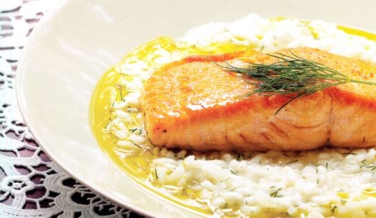 Salmon with caipirinha risotto (Salmon com risotto de caipirinha)