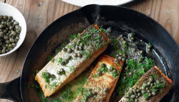 Salmon with capers and dill