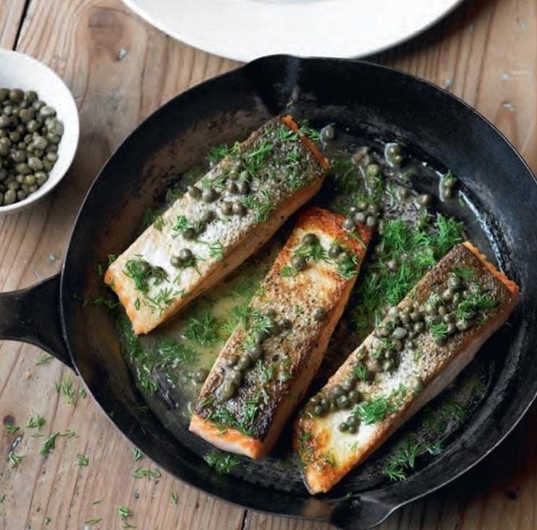Salmon with capers and dill