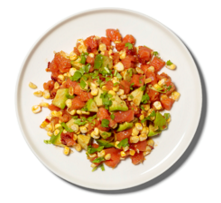 Salmon with chipotle and avocado