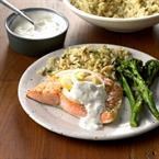 Salmon with creamy dill sauce 