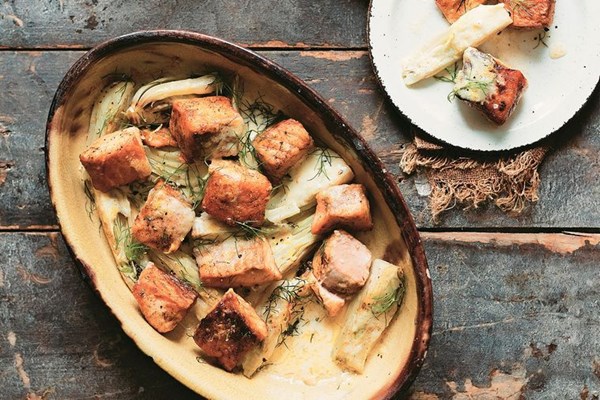 Salmon with fennel (Salmone con finocchio)
