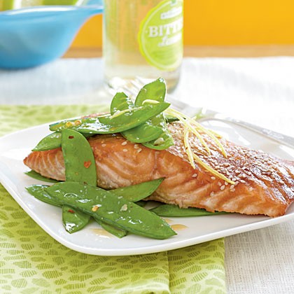 Salmon with hoisin glaze
