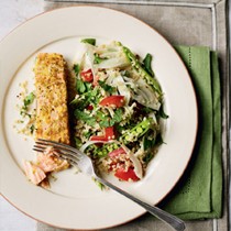Salmon with quinoa salad