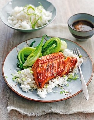 Salmon with sweet soy