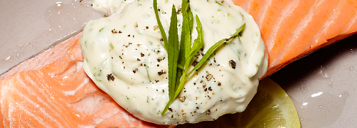 Salmon with tarragon mayonnaise