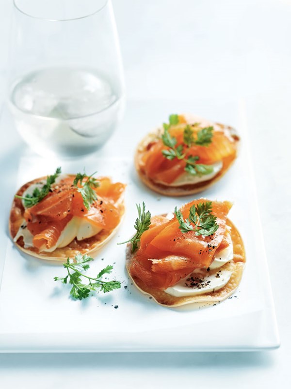 Salmon wontons