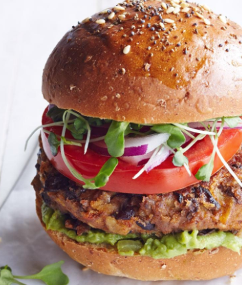 Salsa-black bean burgers