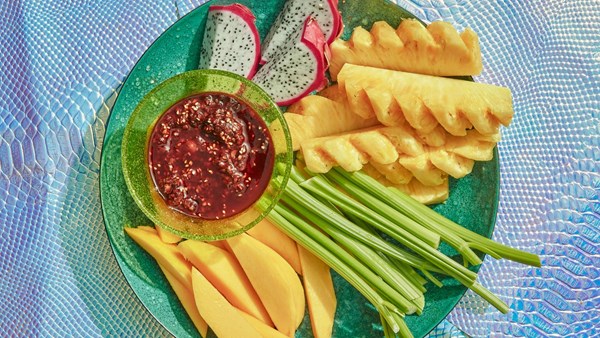 Salsa macha with crudités