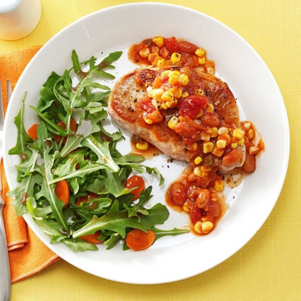 Salsa skillet pork chops