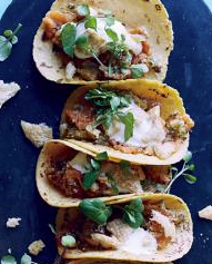 Salsa verde chicharrón tacos