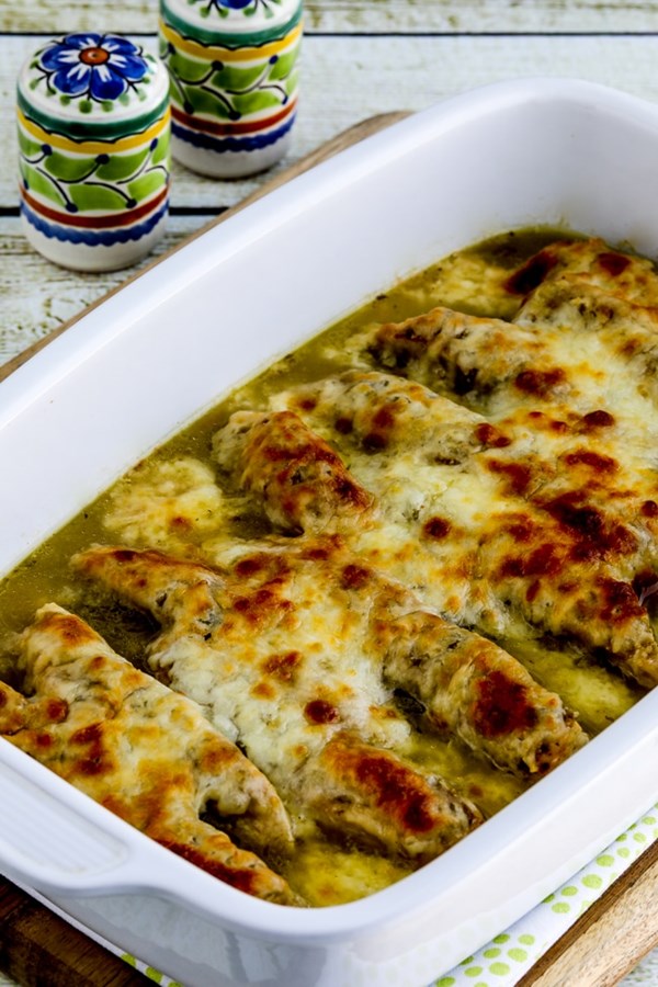 Salsa verde chicken bake