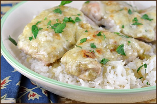 Salsa verde chicken bake