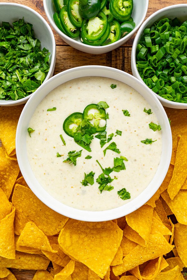 Salsa verde queso