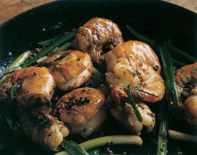 Salt & pepper tiger prawns