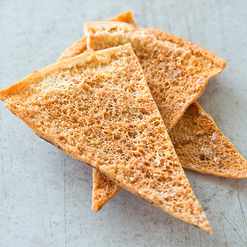 Salt and olive oil pita chips
