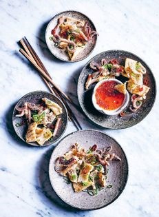 Salt-and-pepper crispy squid with sweet-and-hot chilli jam