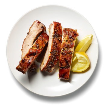 Salt-and-pepper grilled baby back ribs