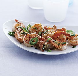 Salt-and-pepper shrimp with garlic and chile 