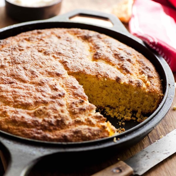 Salt and pepper skillet cornbread
