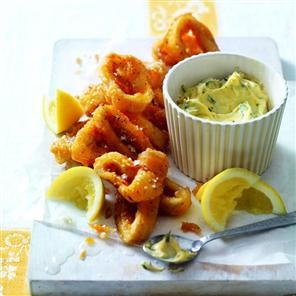 Salt and pepper squid with tartare sauce