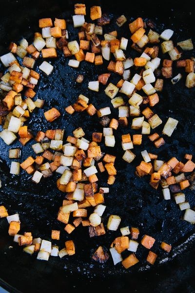 Salt and vinegar potato croutons
