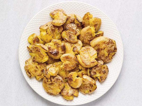 Salt-and-vinegar smashed potatoes