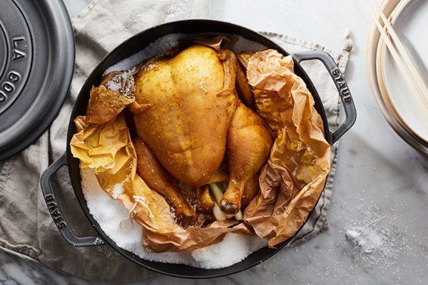 Salt-baked chicken