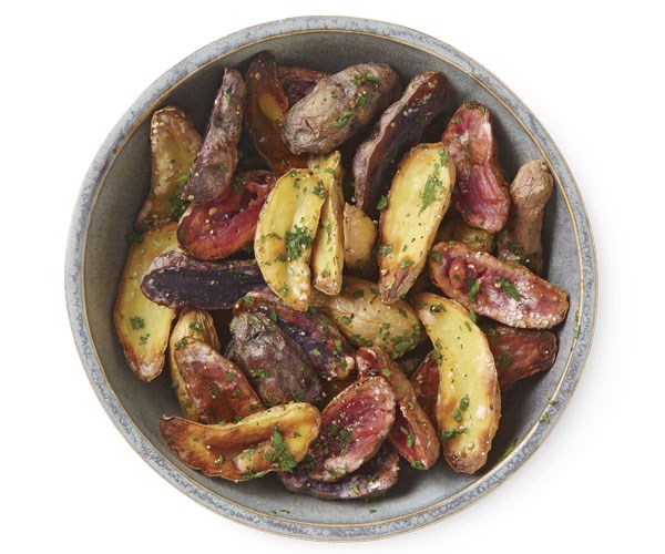 Salt-baked fingerling potatoes