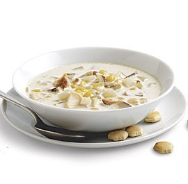 Salt cod and corn chowder