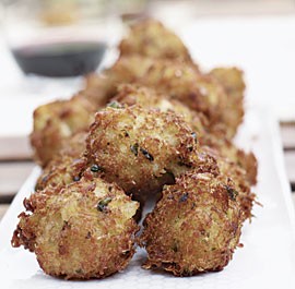 Salt cod and crab fritters