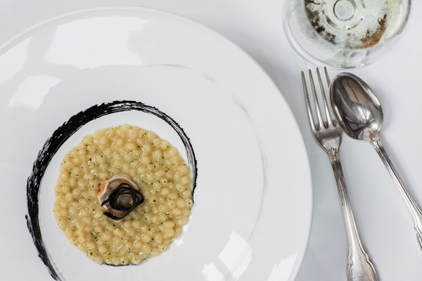 Salt cod gnocchetti with truffles of the sea