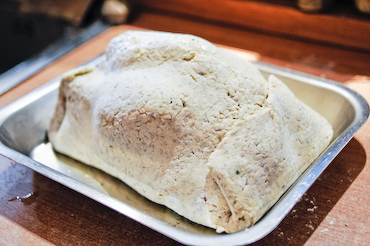 Salt-crusted chicken