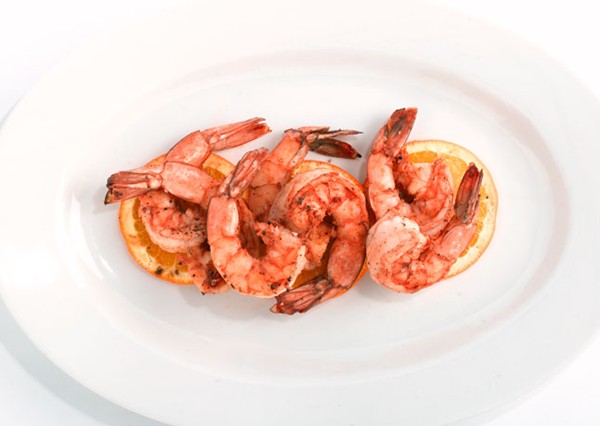 Salt-grilled shrimp