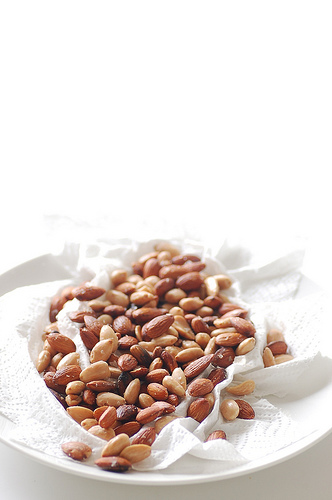 Salt roasted almonds