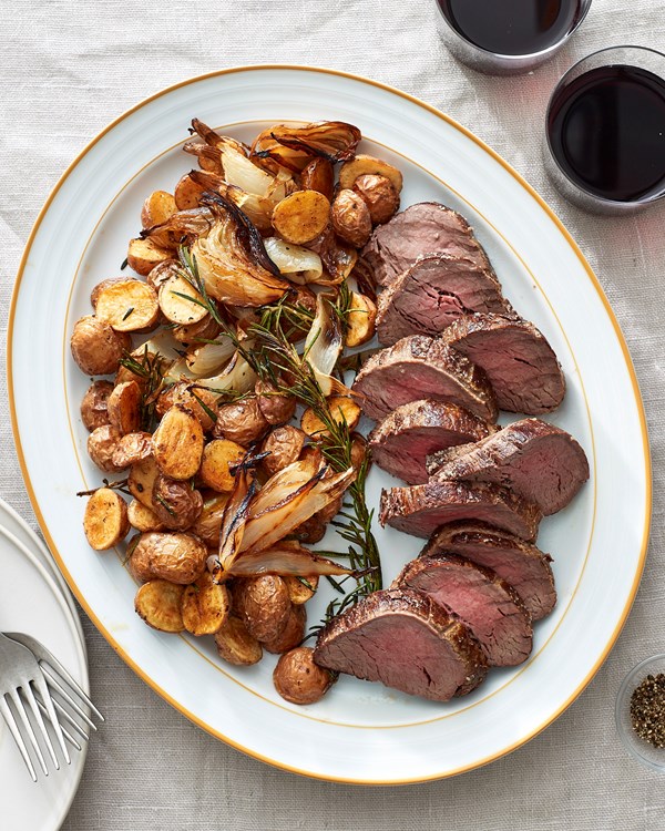 Salt-roasted beef tenderloin
