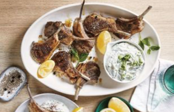 Saltbush lamb lollipops with river mint sauce