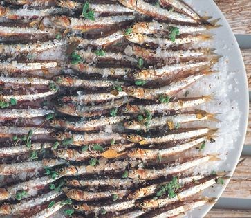 Salted anchovies