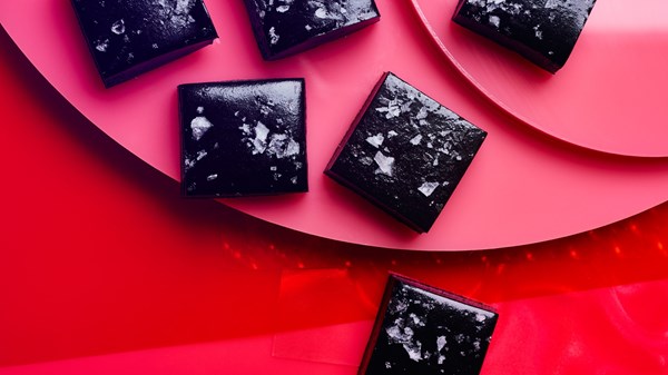 Salted black licorice caramels