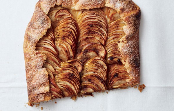 Salted-butter apple galette with maple whipped cream